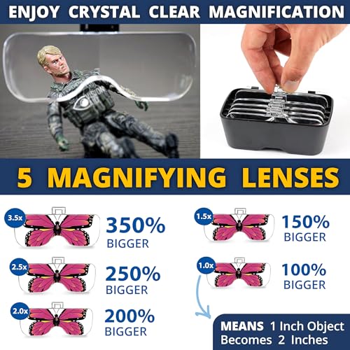 Magnifying Glasses with LED Light (5 Count)