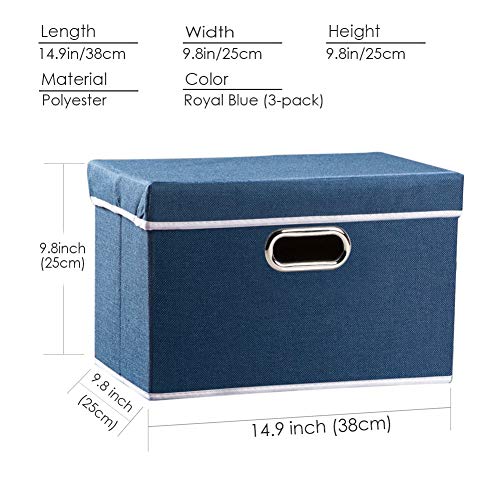 Collapsible Storage Bin with Lid [3 (3 Count)