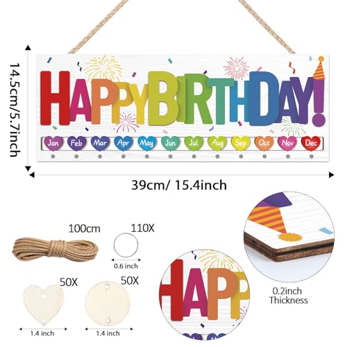 KAlRNE Happy Birthday Wooden Hanging Sign
