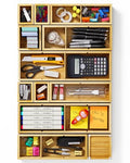 12 Piece Bamboo Drawer Organizer Set (12 Count)