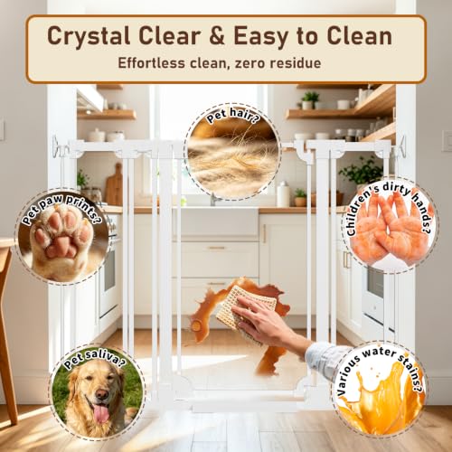 40" Extra Tall Clear Acrylic Dog Gate 57.87