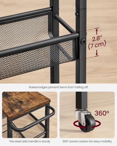 6 Tier Slim Rolling Storage Cart