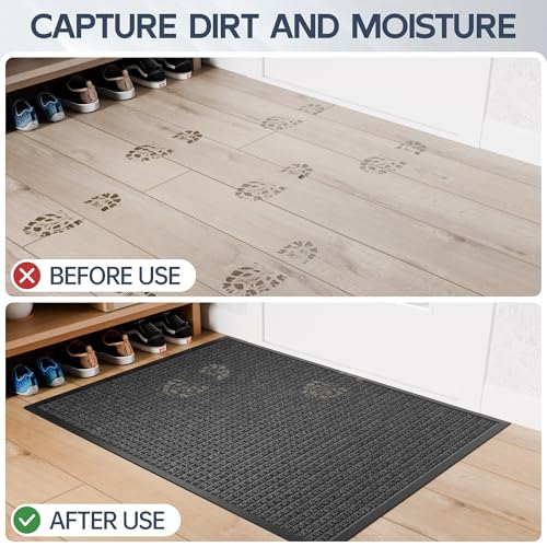 3'x6' Front Door Mat Indoor Outdoor Entrance Heavy Duty Waterproof (18 Sq Ft)