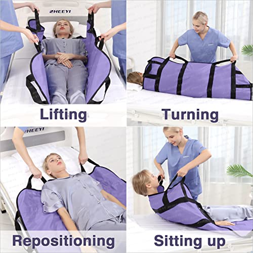 Multipurpose 48" x 40" Positioning Bed Pad with Reinforced Handles