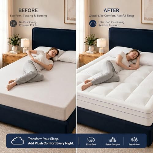 Full Size Dual Layer 3 Inch Memory Foam Mattress Topper