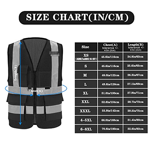 XSmall Black safety vest xs