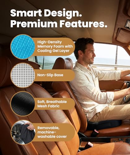 Doctor Recommended Memory Foam Seat Cushion for Office Chairs & Car