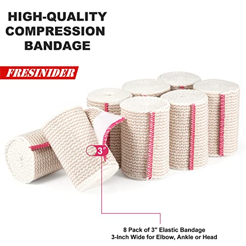 Premium Elastic Bandage Wrap 3 Inch (8 Count)