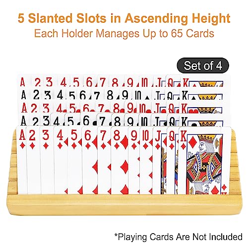 Card Holders for Playing Cards with Adjustable Stand Set of 4