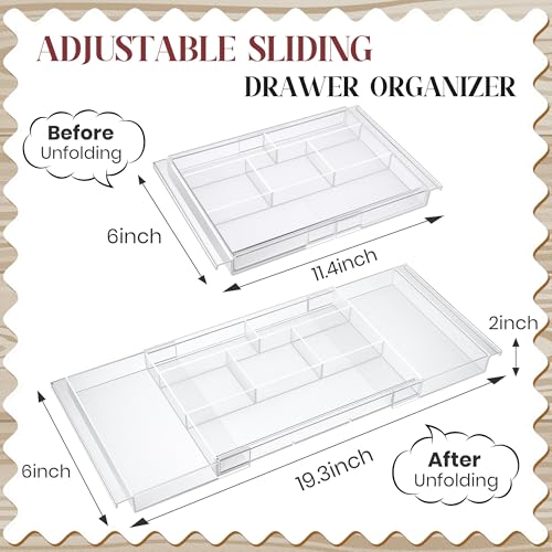 4pack Shallow Expandable Drawer Organizer (4 Count)