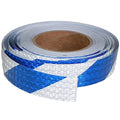 Blue and White Reflective Tape Outdoor Waterproof 1 inch X 66 feet