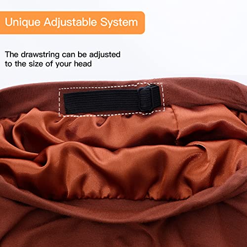 Silk Satin Lined Bonnet Sleep Cap