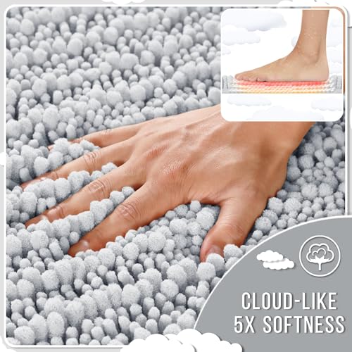 Long Bathroom Rugs Non Slip Washable 44x24 Inch