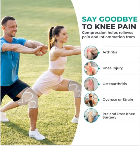 Compression Knee Brace for Women & Men (2 Count)