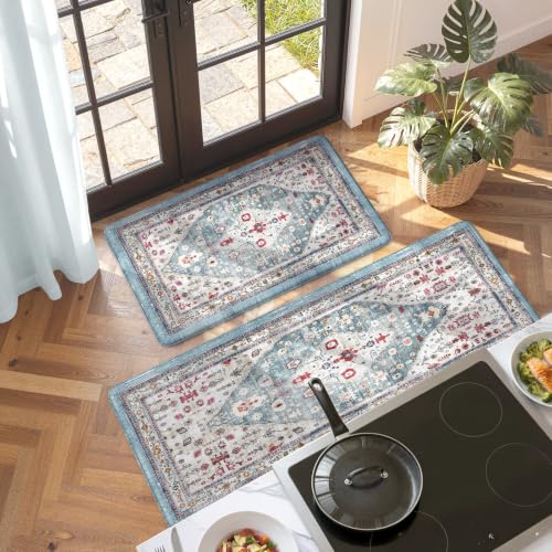 Boho Anti Fatigue Mats for Kitchen Floor 2PCS (2 Count)