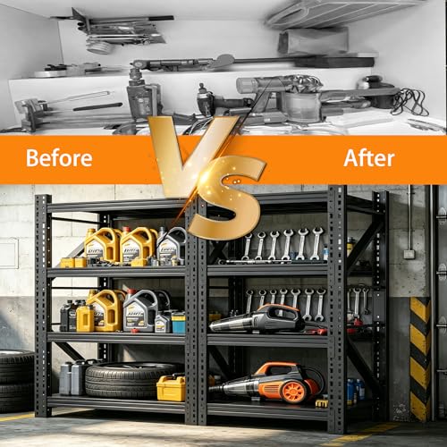 3 Sets Heavy Duty Garage Shelving 73" H 3000LBS Load Capacity