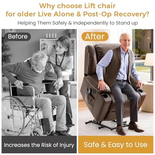 Stand Assist Power Lift Recliner Chair for Limited Mobility Elderly