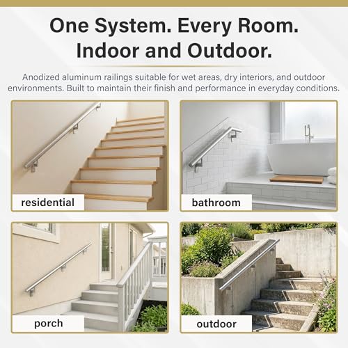 Champagne 15ft Flush Handrail Kit