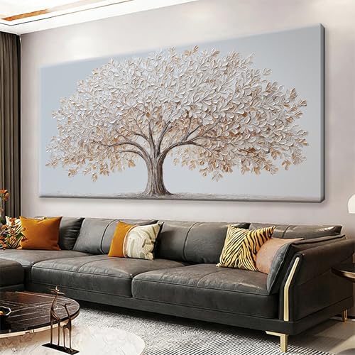 White Tree Wall Art Wall Art Decor 20"X40" Minimalist Wall Art For Bedroom