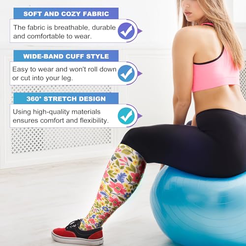 Wide Calf Compression Socks for Women Men Plus Size 15