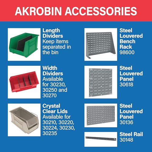 30210 AkroBins Plastic Storage Bins (6 Count)