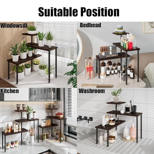 3 Tier Adjustable Countertop Organizer Corner Shelf