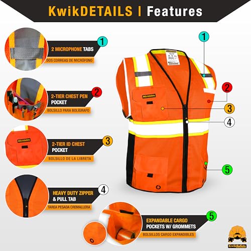 BIG KAHUNA Hi Vis Safety Vest [15PK] Class 2 (15 Count)