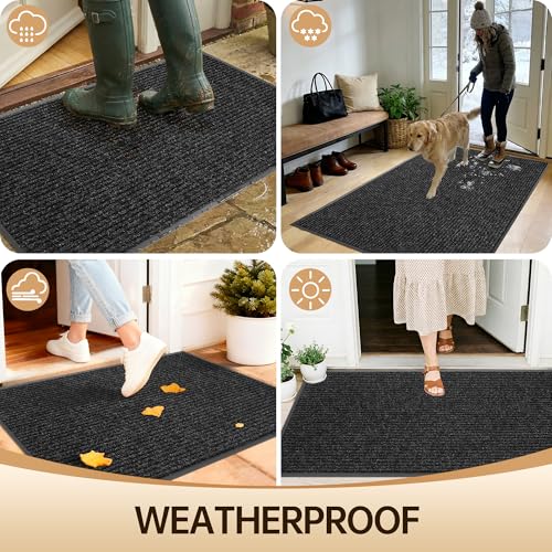 3'x5' Front Door Mat Indoor Outdoor Entrance Heavy Duty Waterproof (15 Sq Ft)