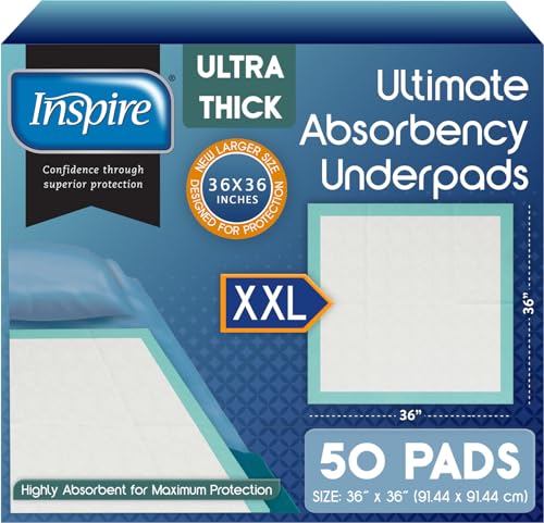 Super Absorbent Disposable Bed Pads for Chronic Incontinence Ultra Thick and Absorbent Bed Pads Disposable Adult (50 Count)