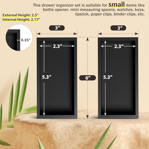 Bamboo Kitchen Drawer Organizer (2 Count)