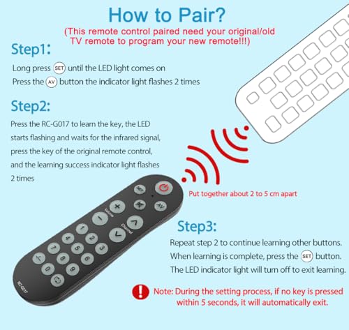 Backlit Big Button Universal Remote Control for Most of TVs Backlit