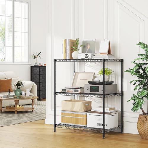 3 Tier 450LBS Adjustable Wire Shelving Unit for Kitchen