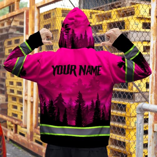 Hi Vis Reflective Zip Up Hoodie