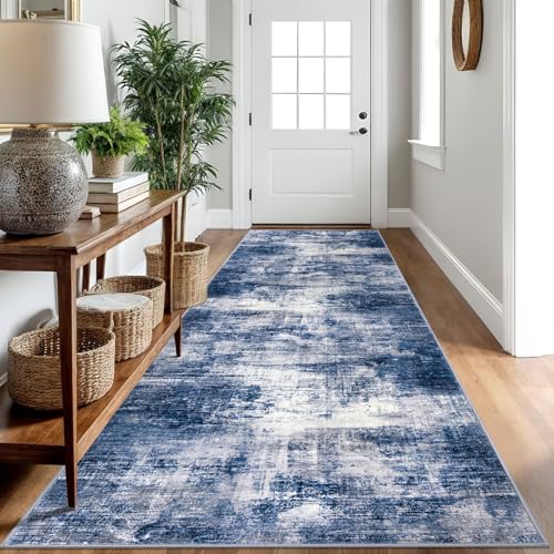 Abstract Runner Rug 3x10 Ft Washable Runners for Hallways (30 Sq Ft)