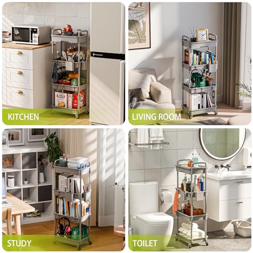 4 Tier Rolling Cart Organizer