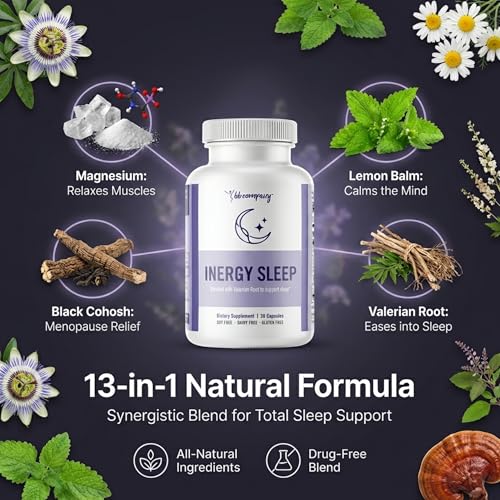 inergySLEEP Natural Sleep Supplement & Sleep Aid for Deep Sleep (30 Count)