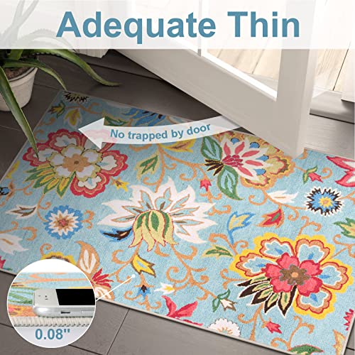 Floral 2x3 Small Rugs for Entryway