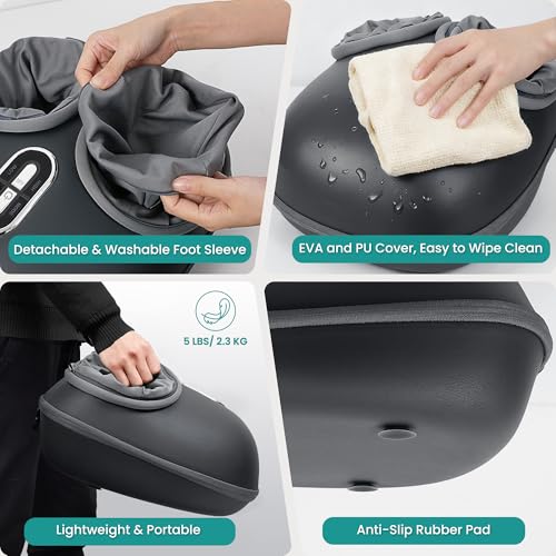 Shiatsu Foot Massager with Heat & Air Compression Deep Kneading