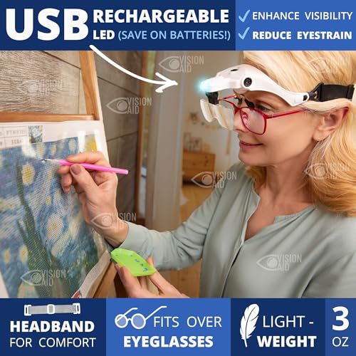 Magnifying Glasses with LED Light (5 Count)