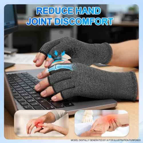 2 Pair Arthritis Compression Gloves for Hand Arthritis (2 Count)