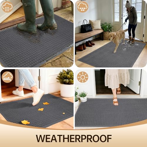 4'x6' Front Door Mat Indoor Outdoor Entrance Heavy Duty Waterproof (3.15 Sq Ft)