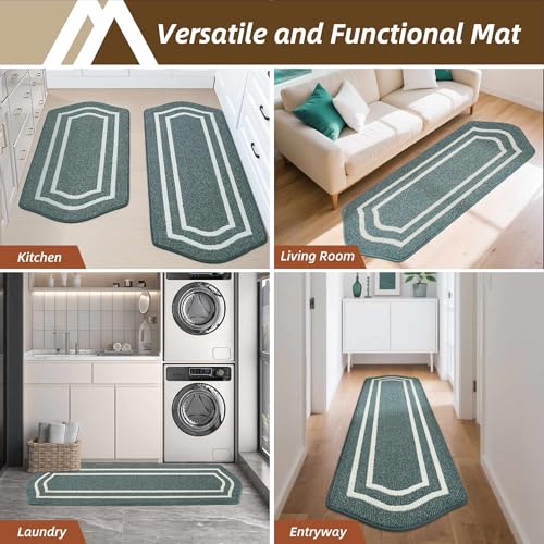 Kitchen Rugs Set of 2 Non Slip Kitchen Mats for Floor (2 Count)