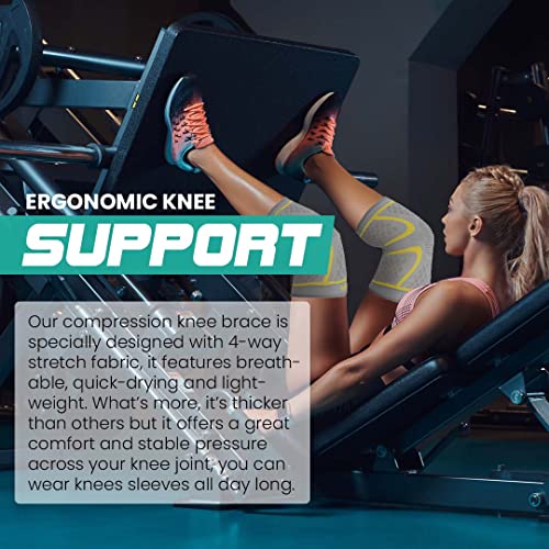 Compression Knee Brace for Women & Men (2 Count)