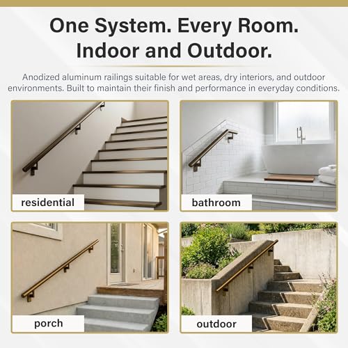 Architectural Bronze 6ft Flush Handrail Kit