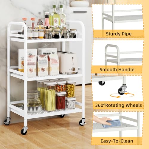 3 Tier Rolling Cart (3 Count)