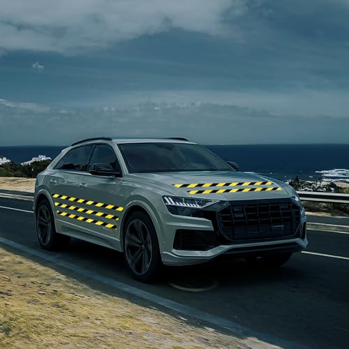 Yellow Black Reflective Tape Outdoor Waterproof 3 inch X 10 feet
