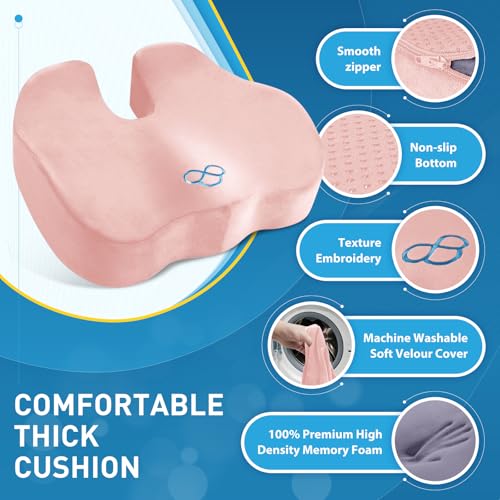 Memory Foam Seat Cushion for Office Chair & Car Seat