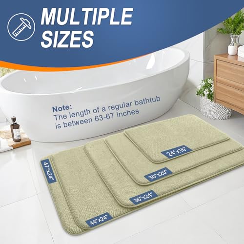 Memory Foam Bathroom Runner Rugs 44x24
