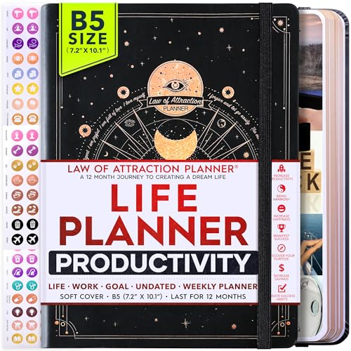 Life Planner Deluxe Undated Planner Weekly and Monthly Manifestiing Journal