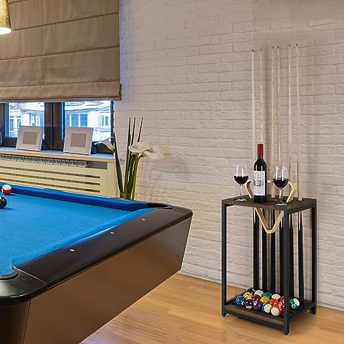 Pool Stick Holder Pool Cue Rack Wood Billiard Stick Holder Holds 6 Cues